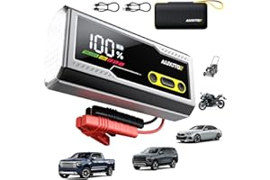 AUXITO 6000A Jump Starter, 12V Car Battery Jump Starter, Up to All Gas & 12L Diesel Engine with LED Display, Portable Jump Box with 3 Modes Flashlight and Jumper Cable, Storage Case