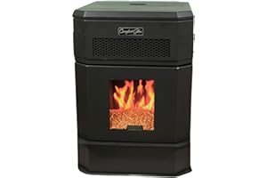 Comfort Glow Pellet Stove - Heats Up To 2,800 sq ft, 120 lb. Hopper, Digital Control Panel, Remote Control, 200 CFM Blower, Mobile Home Approved - CGPS2200