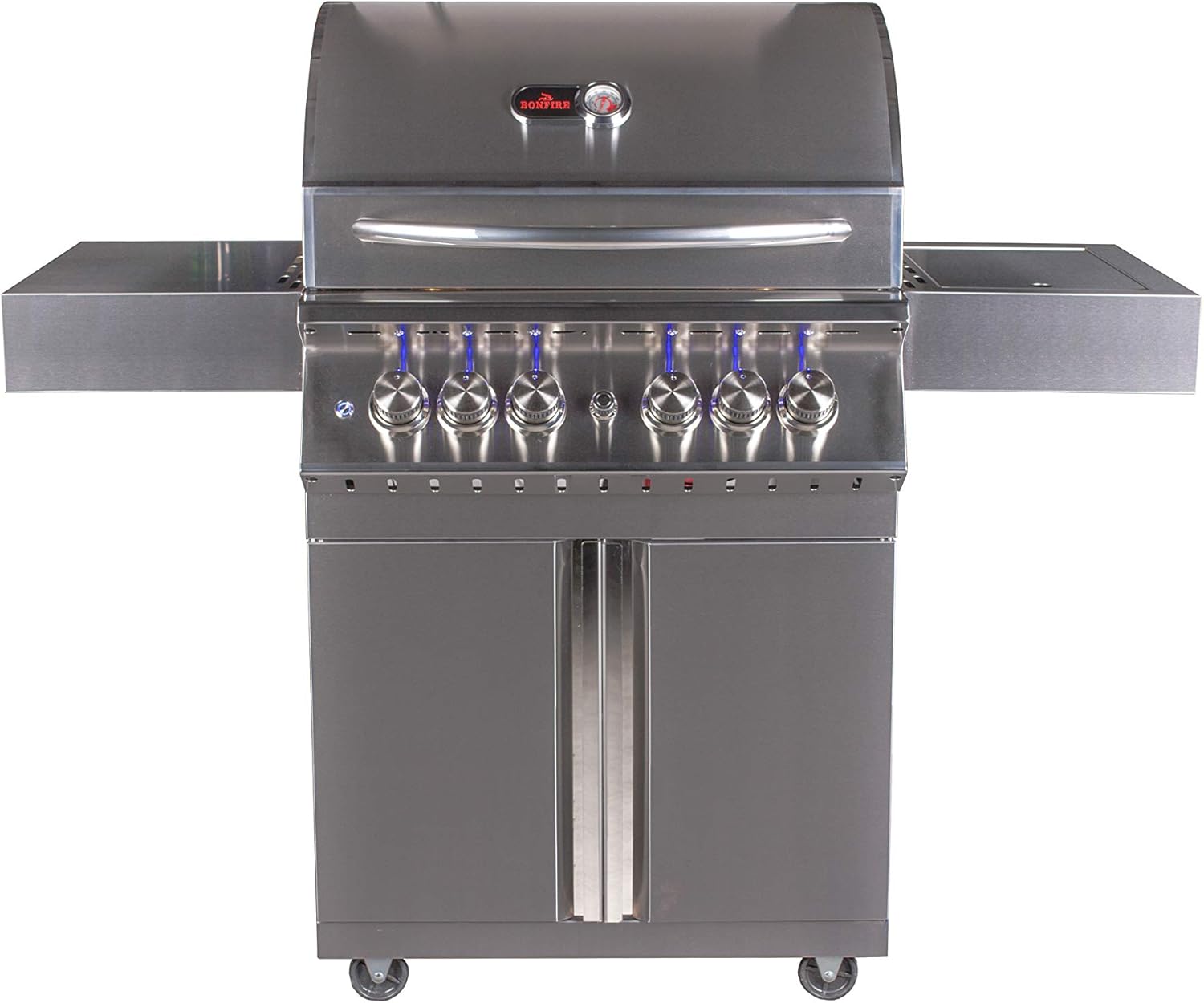 Review Bonfire 800 Series 28inch4 burners propane gas grill on cart