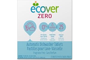 Ecover Automatic Dishwashing Tablets Zero, 25 Count, 17.6 Ounce