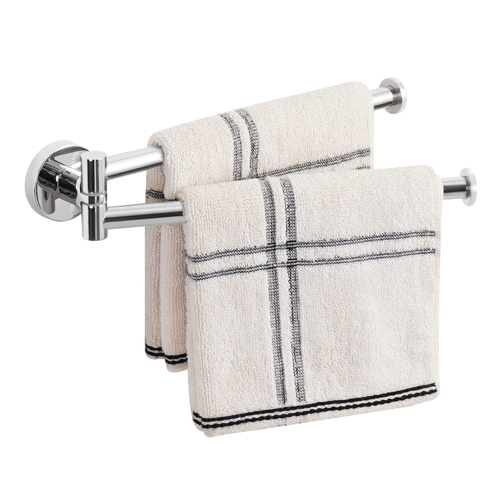 KES Swivel Towel Rail 2-Arm Towel Holder Wall Mounted, Swing Out Towel Rack 23 CM SUS304 Stainless Steel Polished Finish, A2106S23