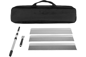 Hilitand 24 Inch Self Leveling Cement Tool, 3 Types of Scrapers with Adjustable Telescopic Pole 50-100cm, for Floor Paint Cem