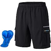 Men's Mountain Bike Shorts 3D Padded Bicycle Biking Shorts Quick Dry Lightweight MTB Cycling Shorts