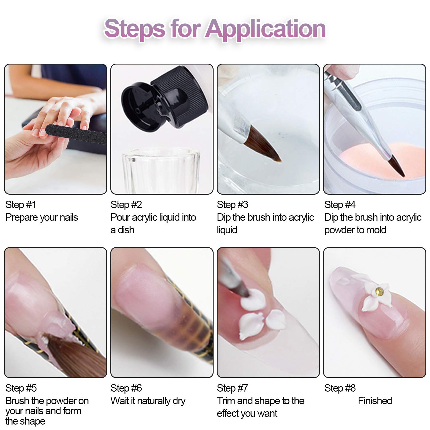 Cooserry Acrylic Powder Nail Kit - 12 Acrylic Nail Powder Set Different Vibrant Colors of 10g Each with Manicure Tools for Nail Art Design Acrylic Powder Set in Your Perfect Summer Nail Collection: Beauty