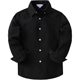 AOTIK Boys Button Down Shirt Long Sleeve Oxford Dress Shirts Kids Collared | 2 Fits (Regular/Husky), Soft, Breathable, Button Up, Casual, Formal, Dressy, Graduation, Holiday, Picture Day, School Uniform