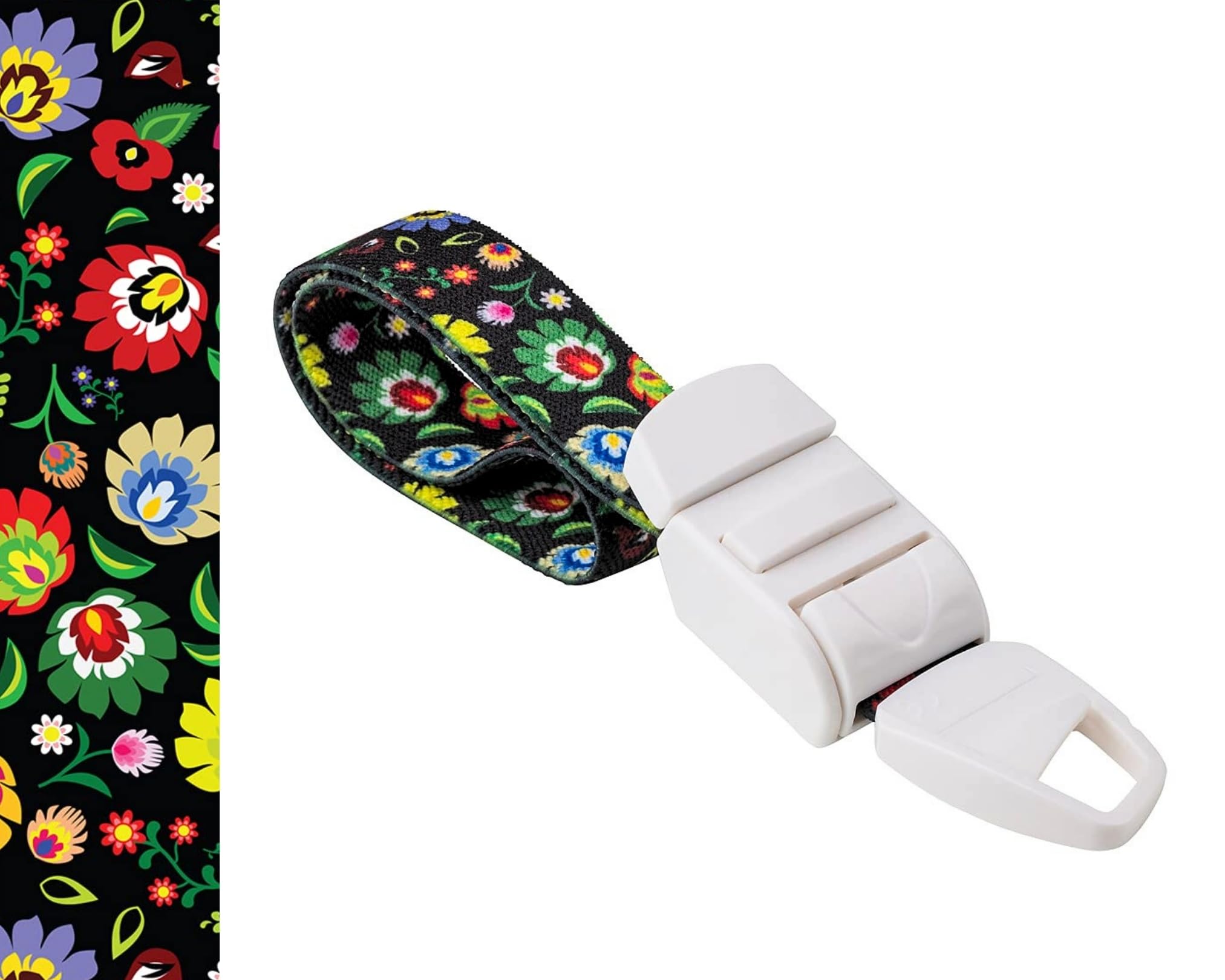 ROLSELEY Medical Nurse Tourniquet with VIBRANT TRADITIONAL FLORAL FOLK Pattern with ABS Plastic Buckle Latex Free Elastic Band Perfect for Doctors, Nurses, Students and Paramedics