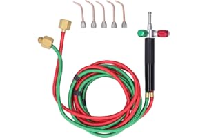 Mini Gas Little Torch, Mini Torch Acetylene Torch Jewelry Kit Welding Torch with 5 Tips, High Temperature Welding Gas Torch S