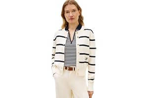 Tommy Hilfiger Womens Cotton Crew Neck Cardigan Sweater Lightweight Button Down Knit Cardigan with DesignCardigan Sweater