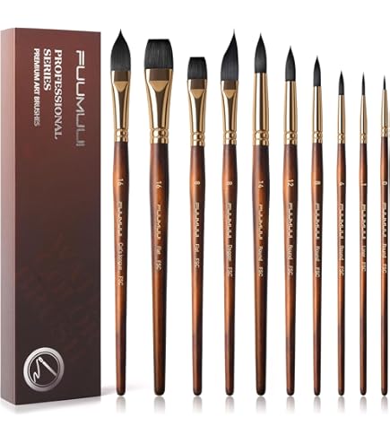 Amazon.com: Yasutomo Fusion Brush Set, 5 Pieces, Arts and Crafts
