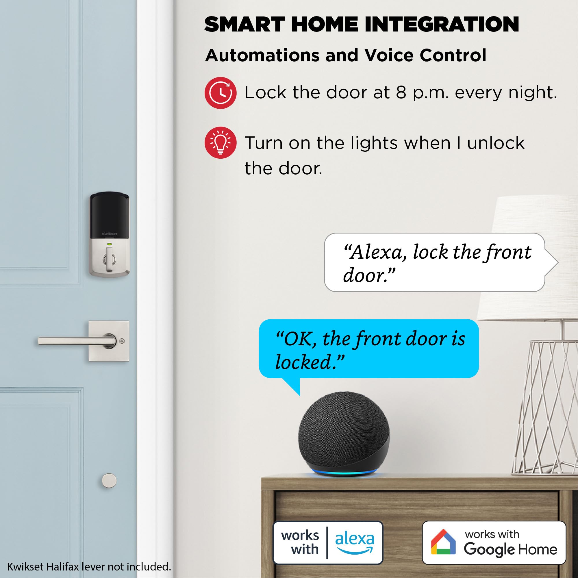 Kwikset Halo Wi-Fi Smart Lock, Keyless Entry Door Deadbolt, Geofence Auto-Unlock, Grade AAA Certified, No Hub Required Easy Install, Satin Nickel Lifetime Finish Warranty, Touchscreen - View 5