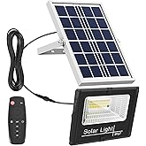 kakalights Solar Flood Light Outdoor Remote 6000K Bright White Floodlights Ip65 Waterproof Solar Power Security Light Auto On/Off Dusk to Dawnl for Yard, Gazebo, Shed, Barn.