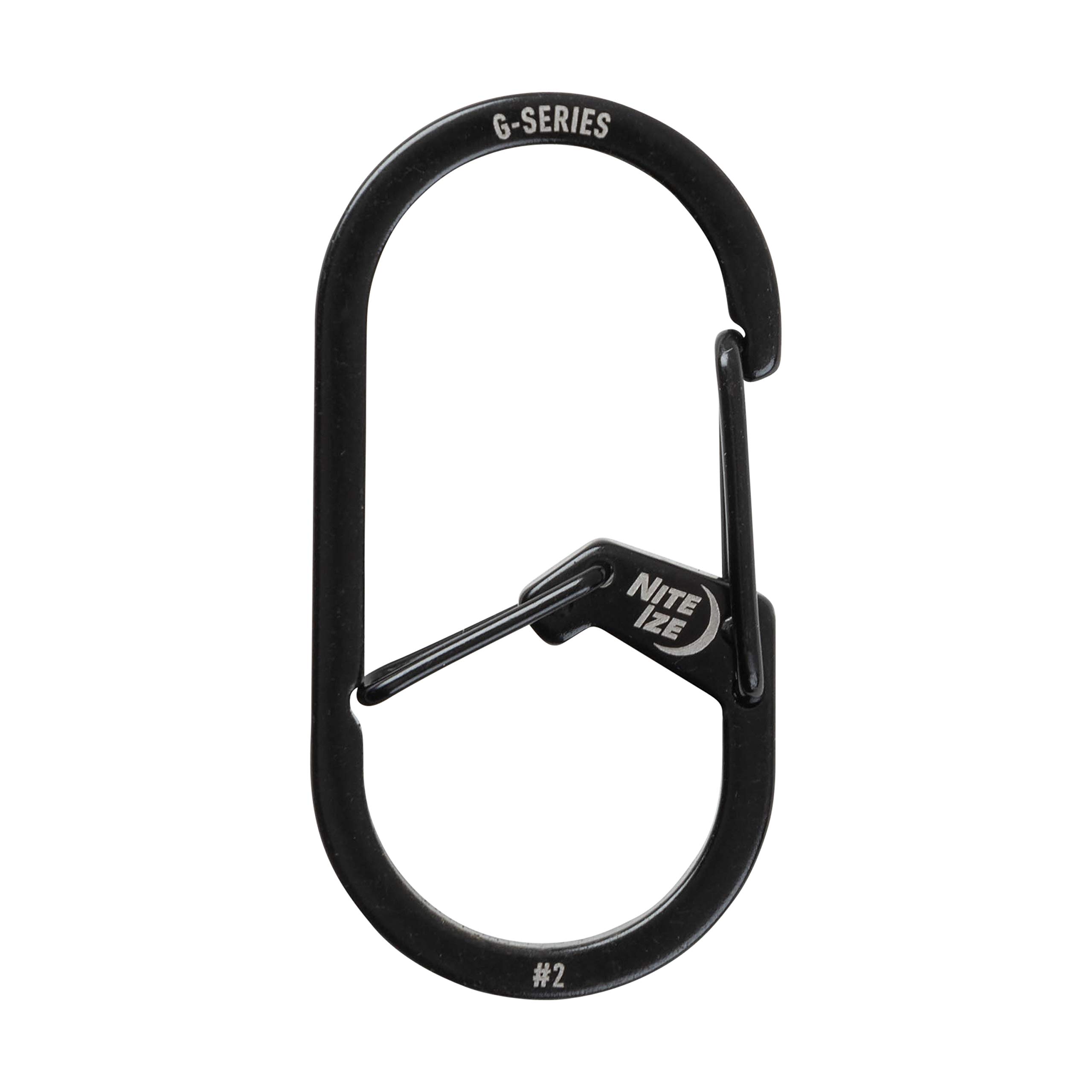 Nite Ize GS2-01-R6 G-Series Dual Chamber Carabiner, Black, 2
