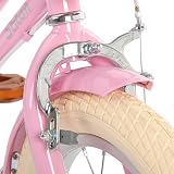 STITCH MANCHI 12 Inch Kids Bike with Basket Stabiliser Pink Girls 3-4 view 6