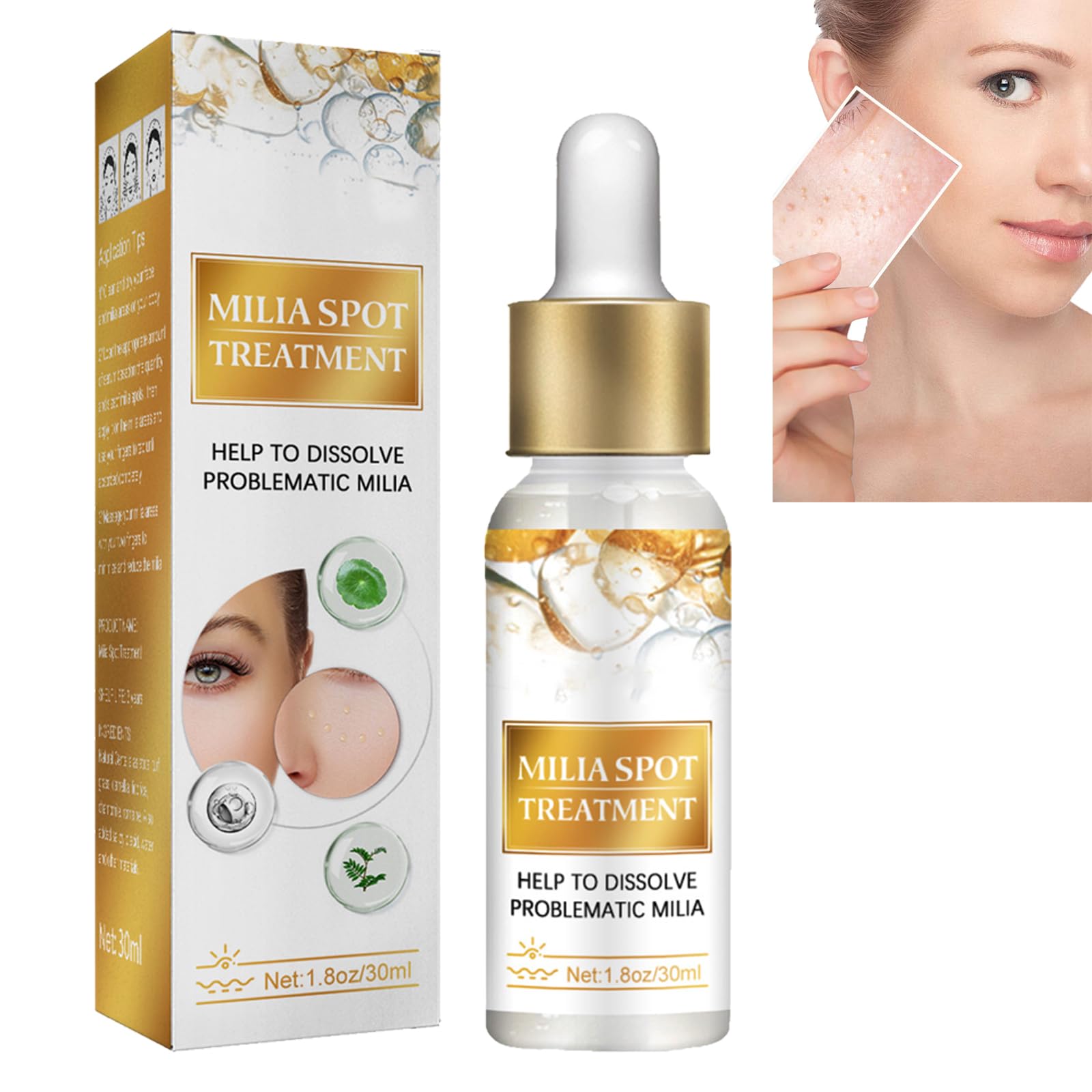 Milia Remover,Milia Removal Spot Care,Milia Spot Serum for Face,Milia Spot Remover,Milia Treatment Spot Remover for Face,Helps Dissolve and Reduce Milia Nourish Skin Care