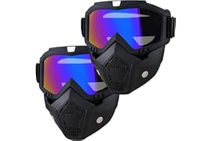 BROYEUR Paintball Mask Anti Fog,Tactical Full Face Mask Ski Mask Goggles Detachable Adjustable,Motorcycle Riding Face Protection