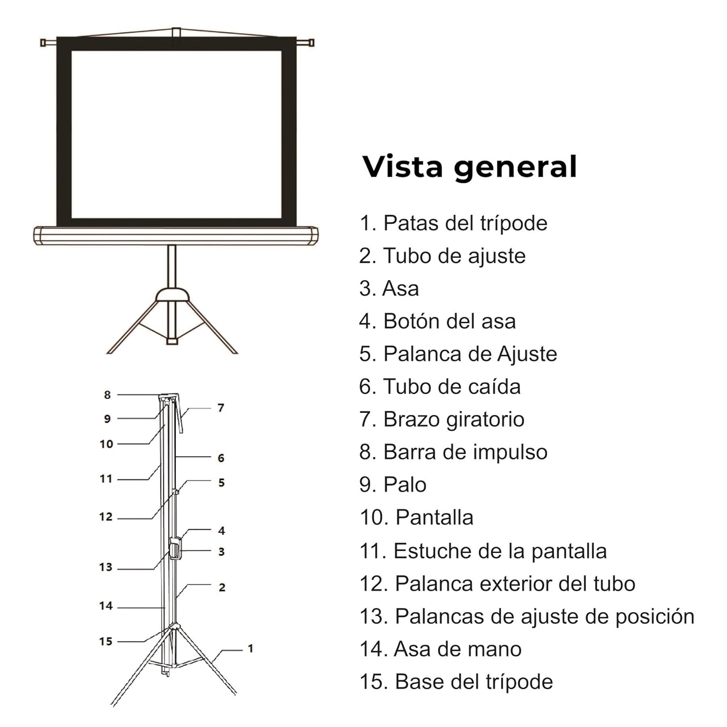 Phoenix Technologies - Pantalla de proyección con trípode portátil ...