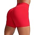 CRZ YOGA Secretsculpt Womens Butterlift High Waist Scrunch Butt Biker Shorts 4 Inches - No Front Seam Workout Gym Booty