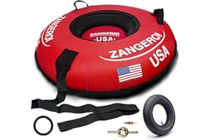 ZANGEROI Snow Tube for Sledding Snow Tubes Heavy Duty Snow Tube for Kids Adult Snow Sled Sledding Tube Inflatable Snow Tubes for Kids Towable Rubber Snows Tube with Cover
