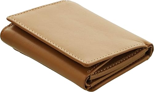 Amazon Mieno プレゼント 人気商品 牛革 三つ折り ミニ財布 メンズ 財布 本革 レザー キャメル 財布
