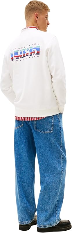 TJM Reg Entry DNA Play Crew Ext Dm0dm22377 Sweat-Shirt pour Homme, Blanc (écru), XXL