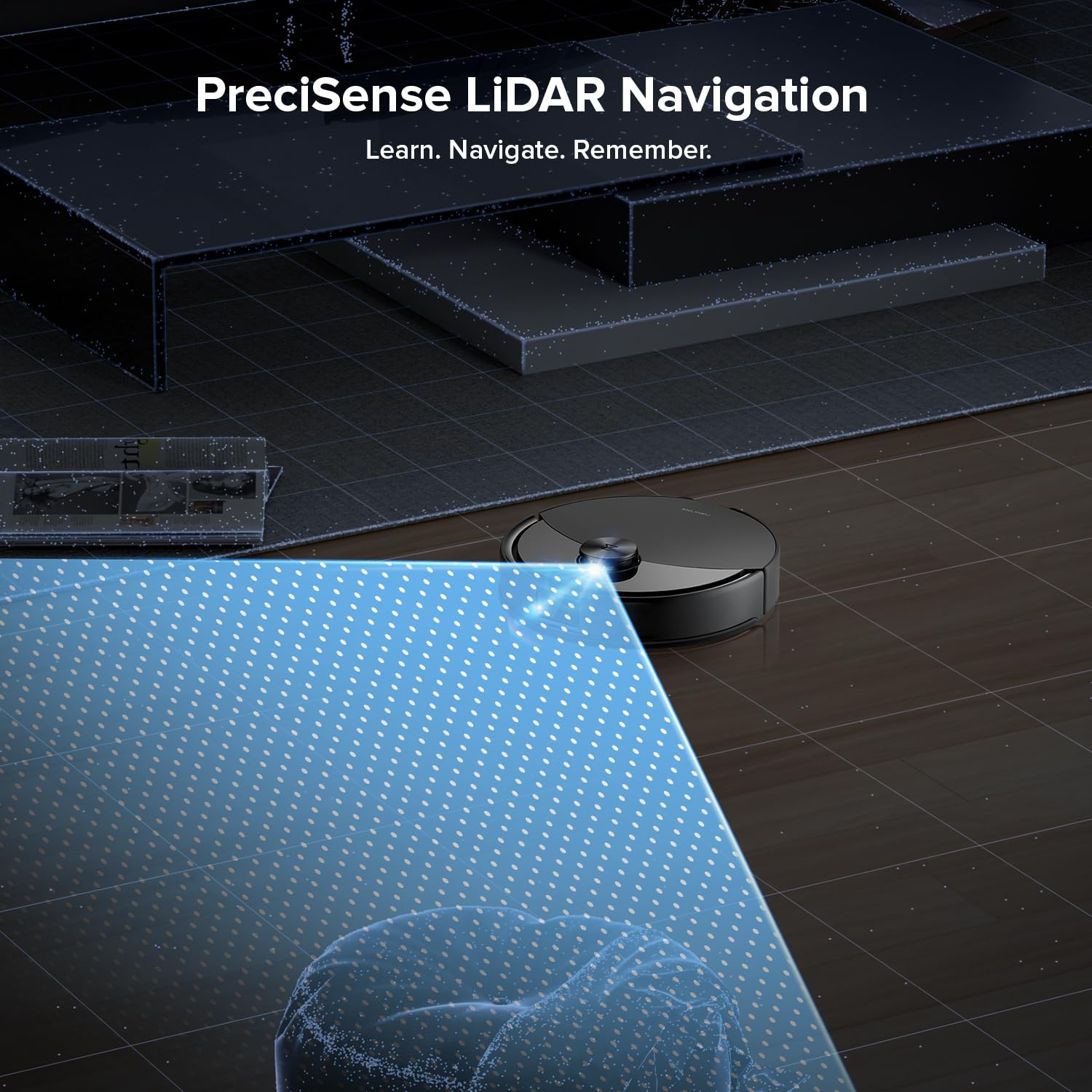 roborock Q10 S5 Robot Aspirador y Trapeador, Succión HyperForce 10000Pa, Sistema Dual Anti-Enredos, Trapeador Elevador Automático, Evitación de Obstáculos ReactiveTech, Control de Aplicaciones, para Pelo y Alfombras de Mascotas, Negro