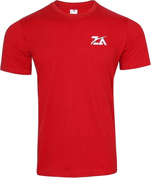 Zee Apparel ZA TShirt Red for Adults Amazon.co.uk Clothing