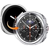 Spapoy 3 in 1 Metal Case for Samsung Galaxy Watch 8 40mm with Screen Protector, Rugged Metal Bumper [Turning into Classic Upgrade] with 9H Tempered Glass Film + Back Cover for Galaxy Watch 8 40mm