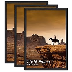 A PLUS MAX 11x16 Picture Frame Set of 3, Black