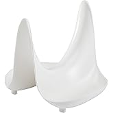 Hutzler Pot Lid Stand & Spoon Rest, White