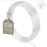 The Bead Shop 0.8mm 20 Gauge Silver Plated Non Tarnish Craft Wire 6m