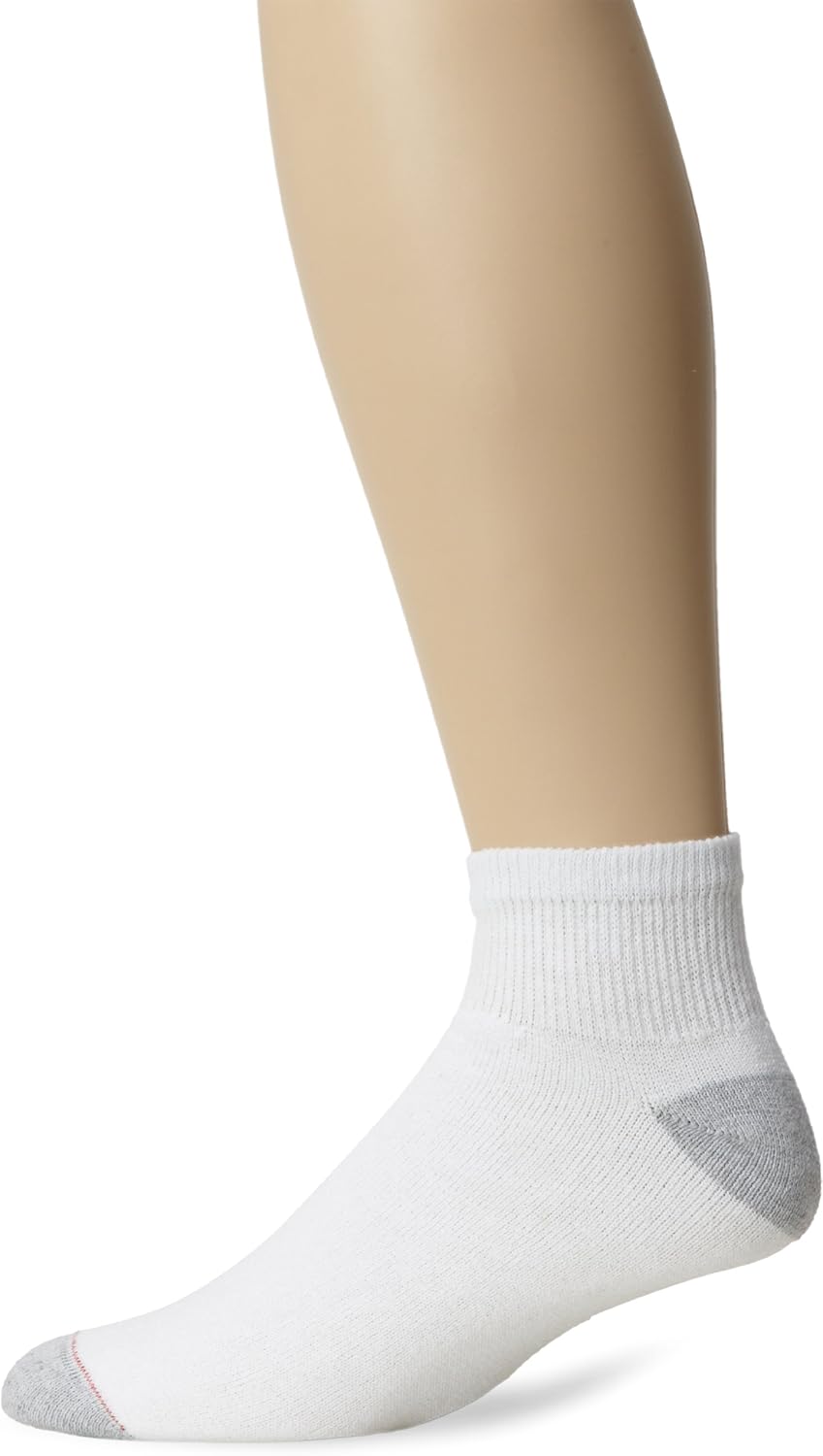 Hanes Men's Ankle Sock, White, 1013 (Shoe Size 612) (Pack of 10) at