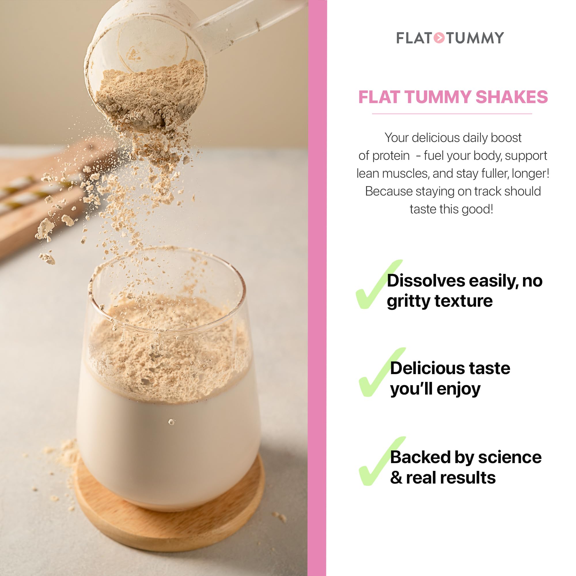 Flat Tummy Shakes - Vanilla, 20 Servings, EBT Eligible – Post GLP-1 Protein Supplement, High Protein, Zero Sugar, Keto-Friendly Meal Replacement with Clinically Studied Morosil®