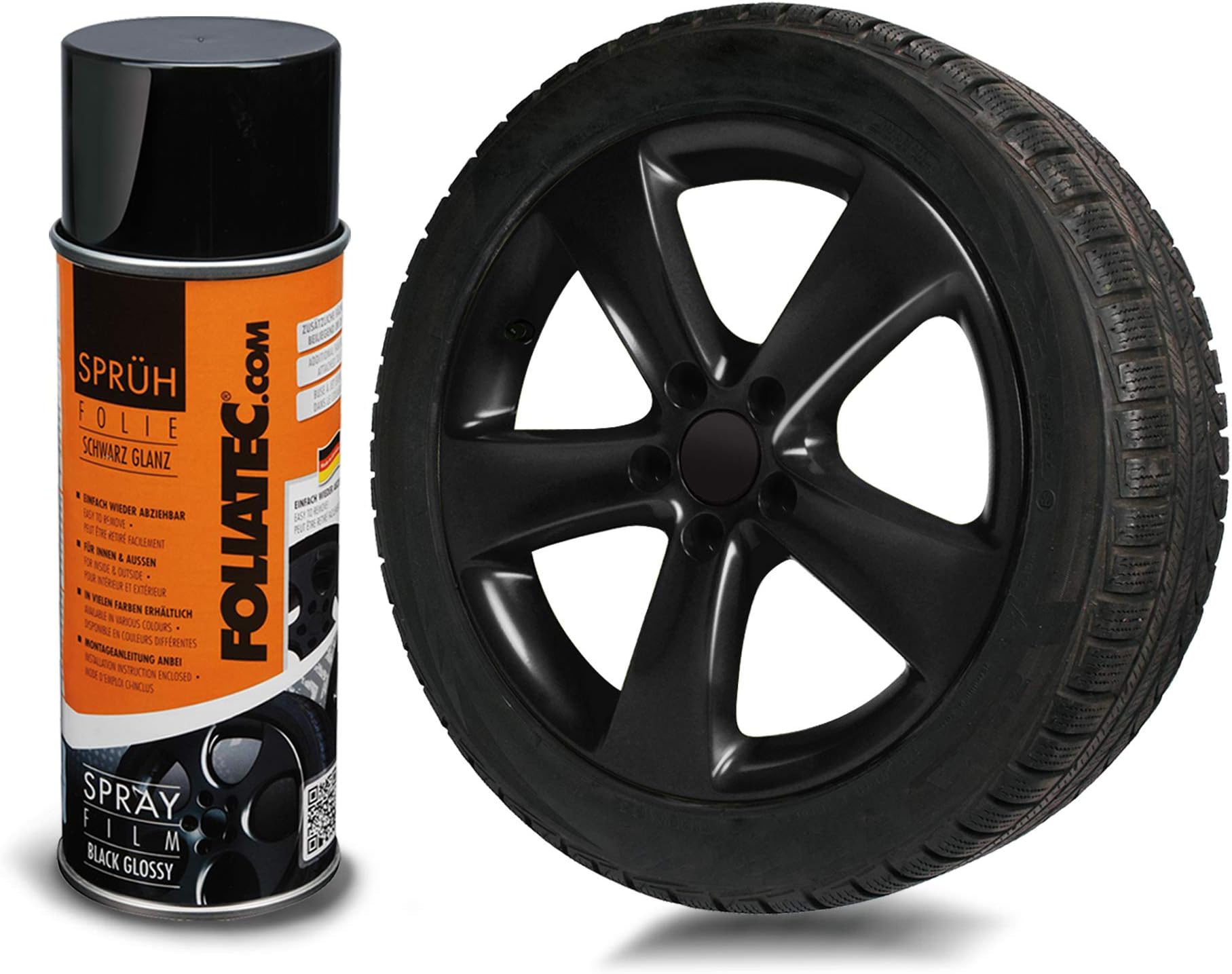 FoliatecSpray Film (Dip) - black glossy 1x400ml