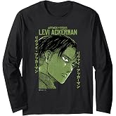 Attack on Titan Levi Ackerman Japanese Manga Face Portrait Long Sleeve T-Shirt