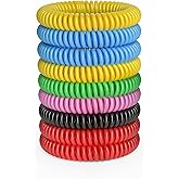 BuggyBands 12 Pack Mosquito Bracelets, Mosquito Bands for Adults and Kids with Individually Wrapped & DEET Free, Natural and Waterproof Wristbands Citronella Bracelets for Camping Hiking
