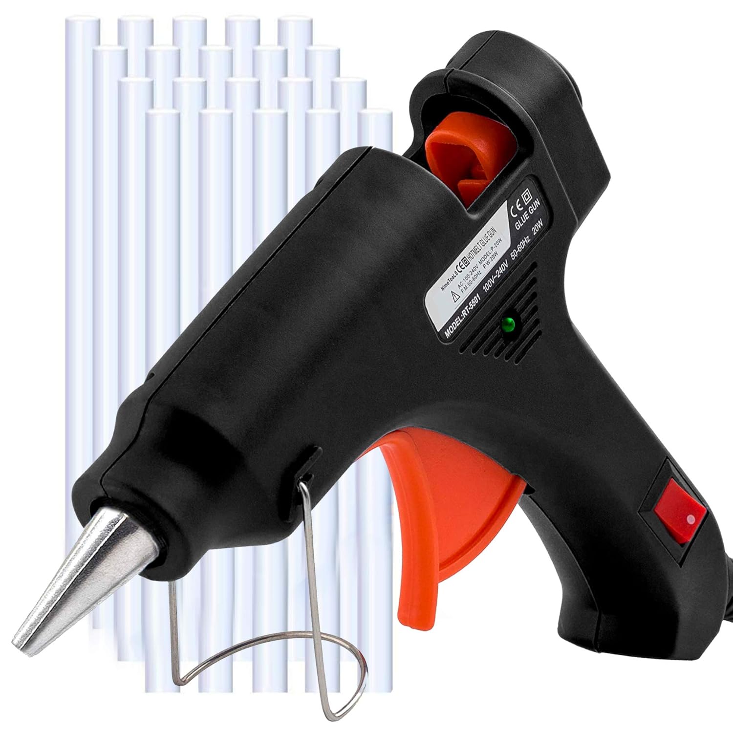 MYFOXI Hot Glue Gun with Refill Sticks for Gluing Crafts, Small Art