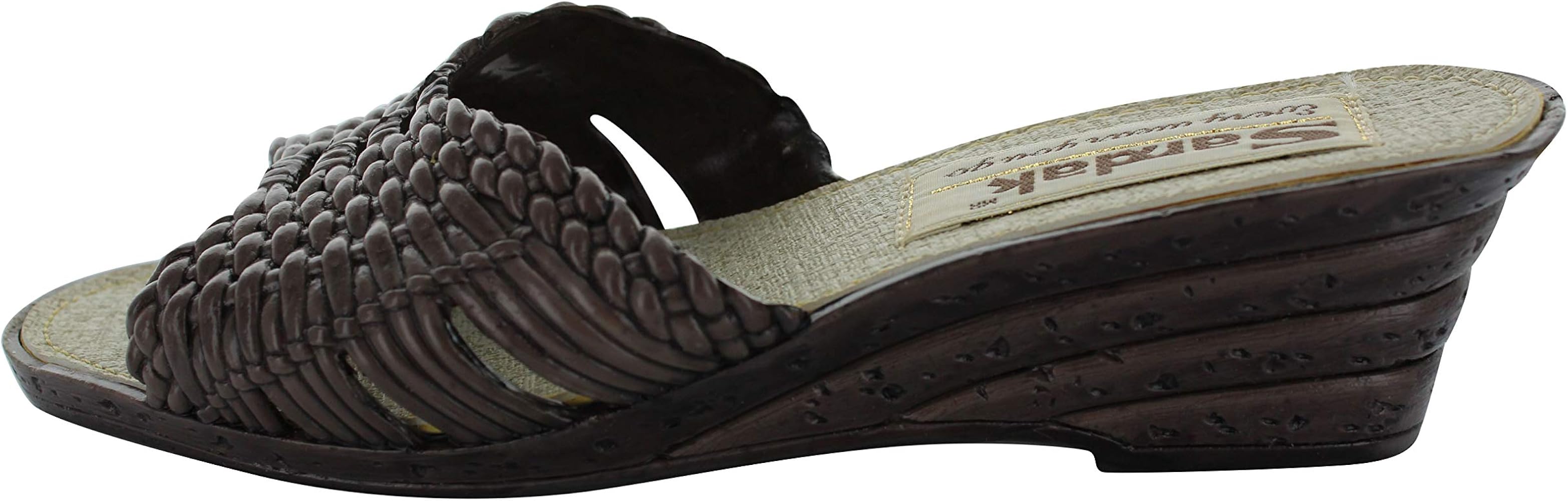 plastic wedge sandals