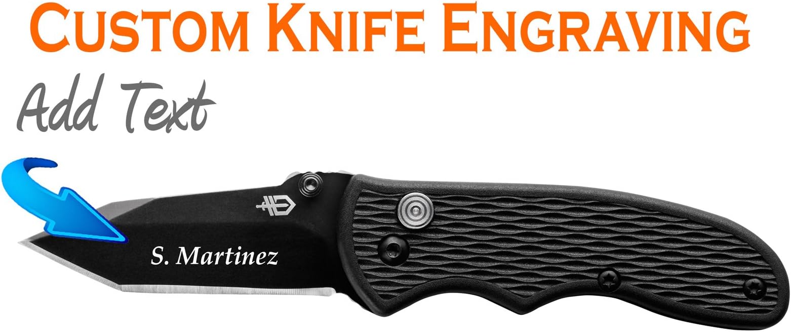 Custom Laser Engraved Gerber Fast Draw Mini Tanto Knife