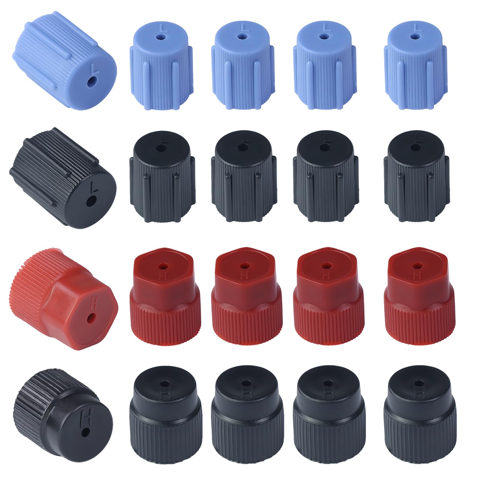 Photo 1 of 20PCS AC Service Valve Caps Kit - 13mm & 16mm High/Low Pressure Service Caps, A/C System Charging Port Seal Cover, Universal Dust Plug for Most Car Vehicle Air Conditioning Repair