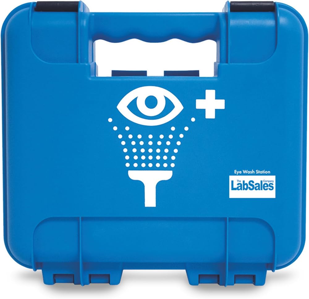 The Labsales Company I-Wash Double Eye Wash Kit Two 500ml Saline Eye Pads Wall