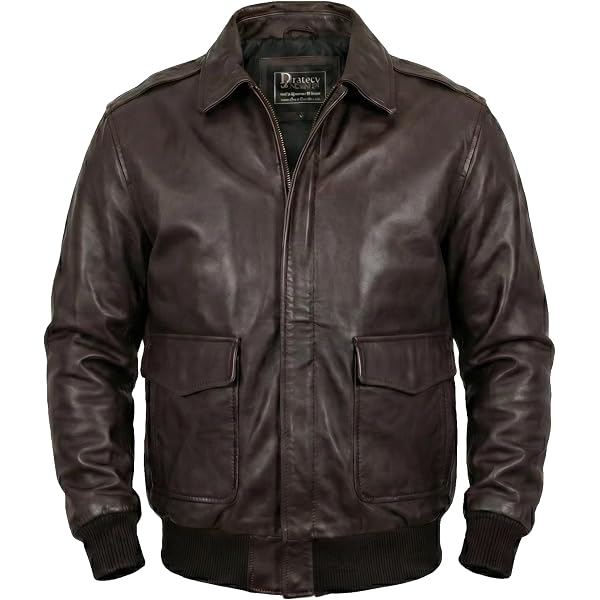 Gava Men's A2 Aviator Leather Jacket | Retro Style Flight Jacket