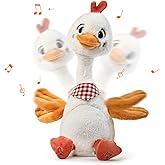 TUMAMA Talking Dancing Duck Toy - Soft Plush Electronic Pet with Twisting Neck and Flapping Wings, Features Singing, Recording, Repeating for Toddlers, Toddler Interactive Gift Toys for Boys and Girls