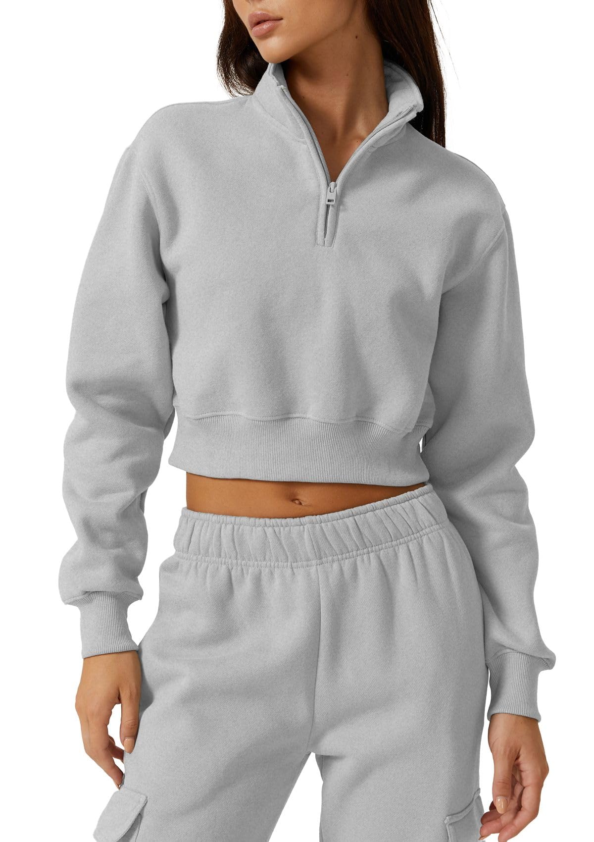 Half-Zip Stand Collar Fashionable Pullover