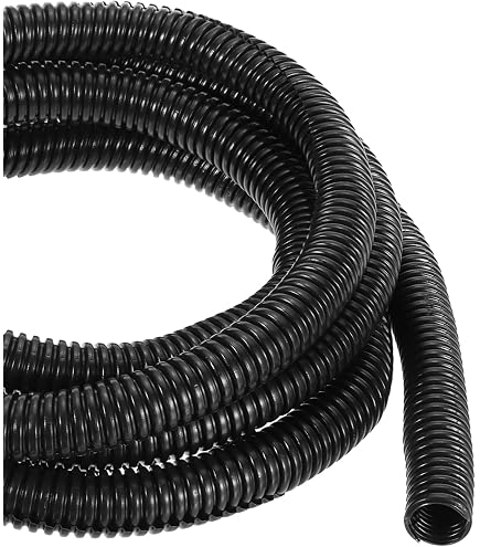 20 FT Expandable Wire Loom Tubing – 5/8" Black/Red Braided Sleeving