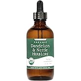 Herb Lore Organic Dandelion & Nettle Tincture - Liquid Dandelion Leaf & Stinging Nettle Leaf Extract Drops (4 fl oz)