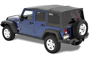 Bestop 54723-35 Black Diamond Supertop NX Complete Replacement Soft Top w/Tinted Windows for 2007-2018 Jeep Wrangler Unlimite