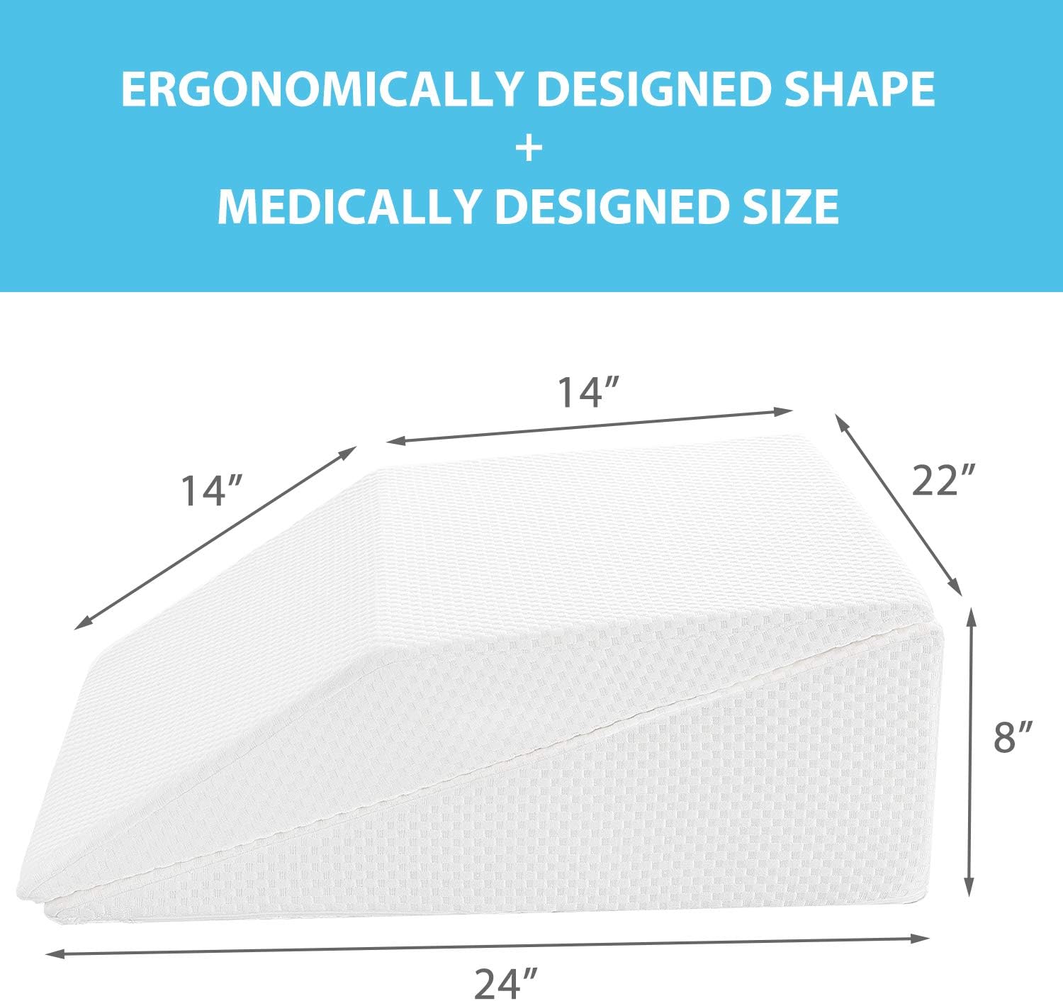 JOYPEA Wedge Pillow Set 3 in 1- Foam Bed Wedge Pillow& Reading Pillow & Back Support Wedge Pillow - for Back and Legs Support, for Back Pain, Leg Pain, Pregnancy, Joint Pain(White): Home & Kitchen