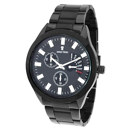 SWISS TREND Analogue Black Dial Mens Watch -ST-23