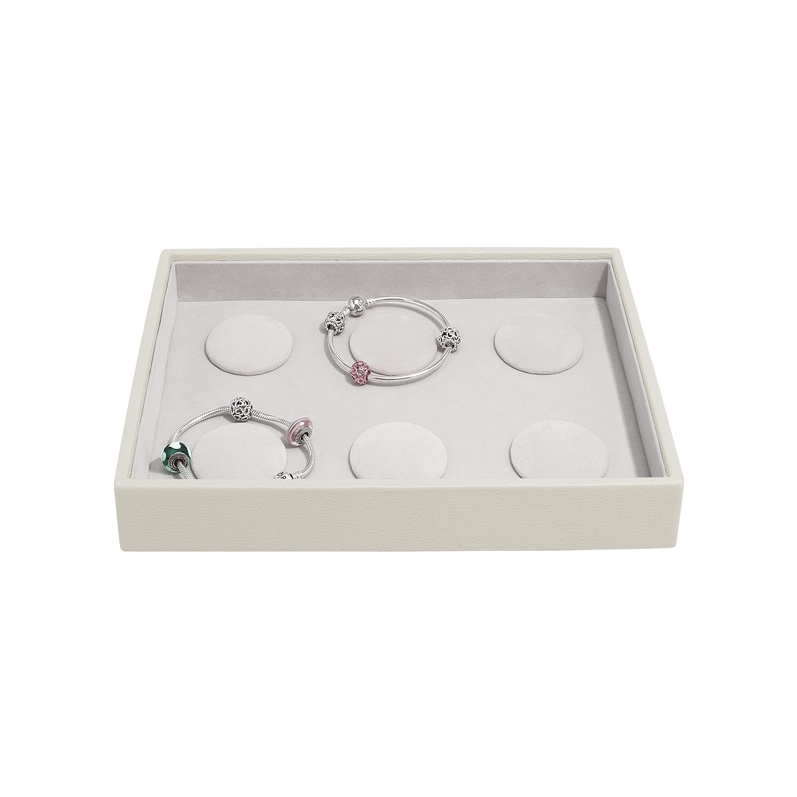 Stackers Oatmeal Classic Medium Jewellery Box 6 Padded Charm Layer