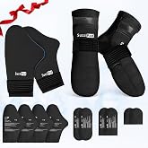 SuzziPad Cold Socks &amp; Hands Ice Pack for Chemo Must Haves, All Black, S/M | Removable Gel Packs, Adjustable Straps, Dual-Layer Gloves &amp; Foot Ice Pack Wraps For Chemo, Arthritis &amp; Neuropathy Relief